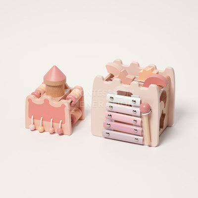 Château d'activités en bois Fidtoy pour enfants de 3 ans et plus - Jouet éducatif