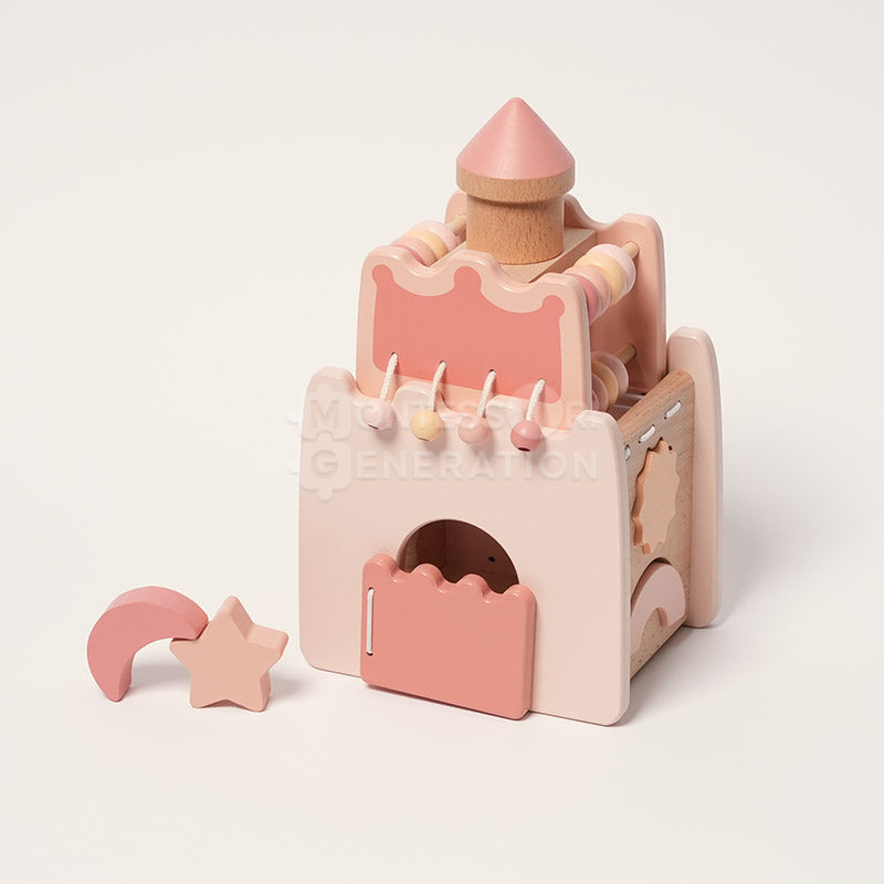 Château d'activités en bois Fidtoy pour enfants de 3 ans et plus - Jouet éducatif
