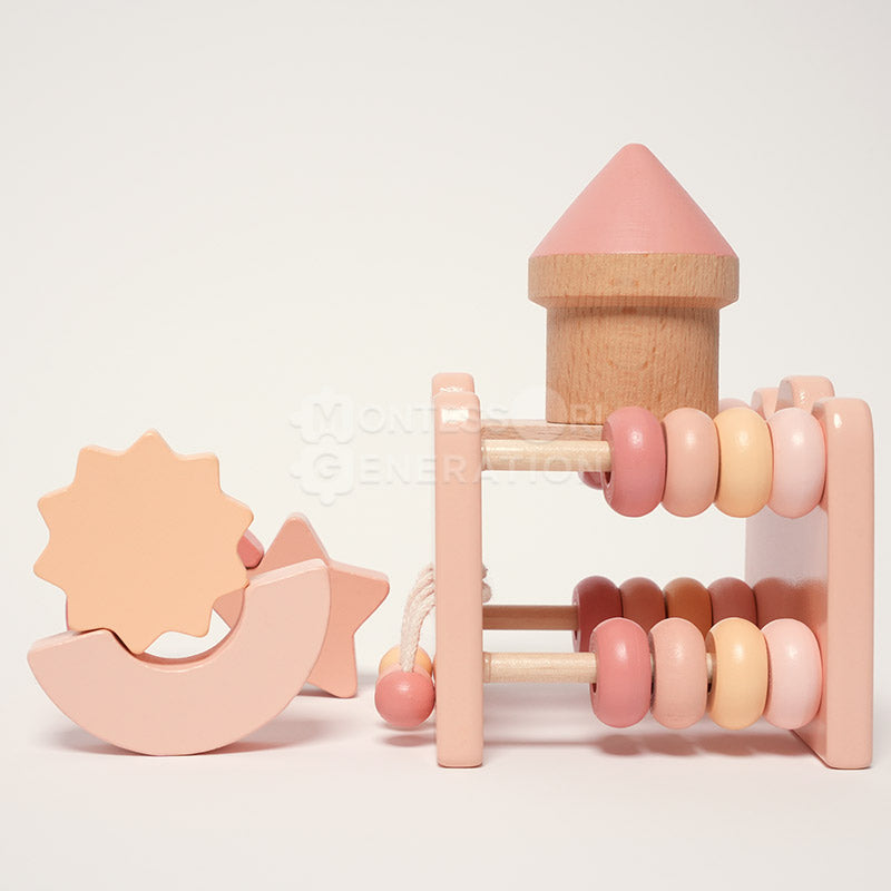 Château d'activités en bois Fidtoy pour enfants de 3 ans et plus - Jouet éducatif