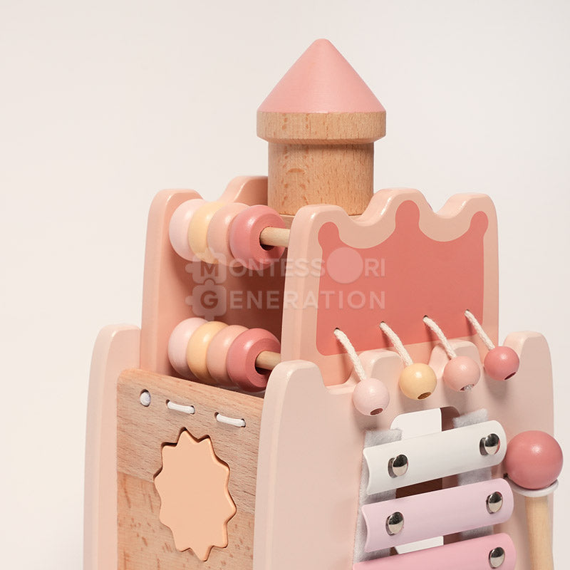 Château d'activités en bois Fidtoy pour enfants de 3 ans et plus - Jouet éducatif