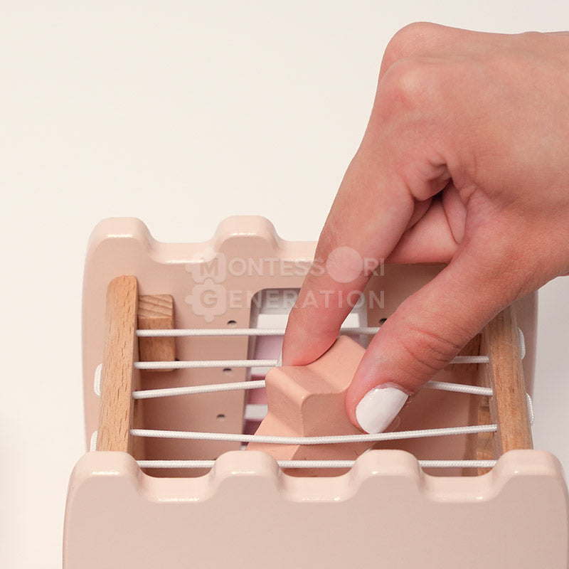 Château d'activités en bois Fidtoy pour enfants de 3 ans et plus - Jouet éducatif