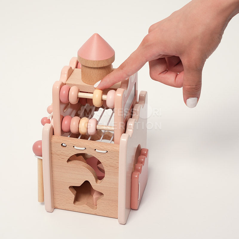 Château d'activités en bois Fidtoy pour enfants de 3 ans et plus - Jouet éducatif