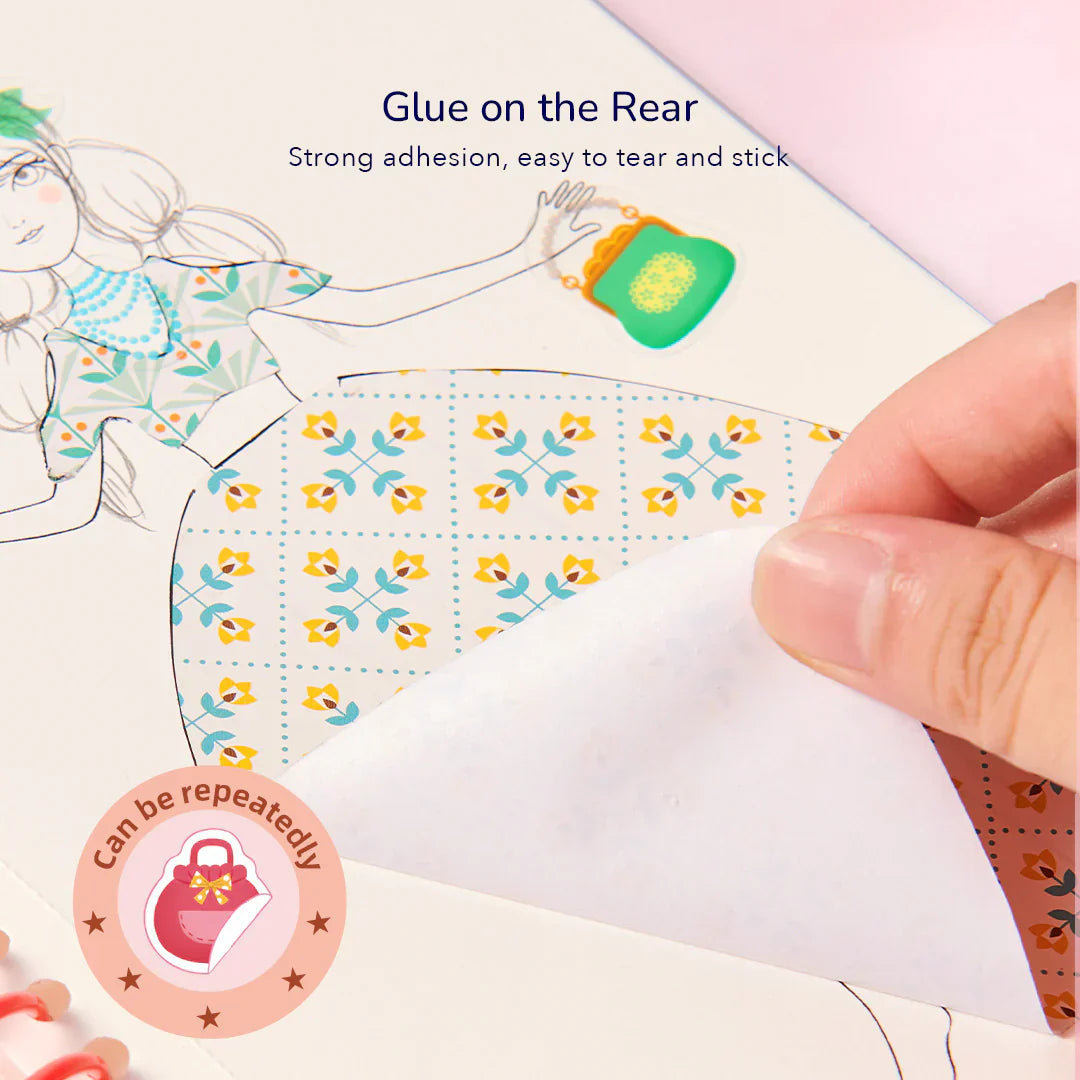 Little Designer - Princess Tea Party | Fashion Design with Fabrics, Accessory stickers, colors
