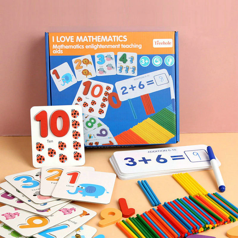 Bâtonnets de Comptage en Bois Activité de Mathématiques et de Nombres