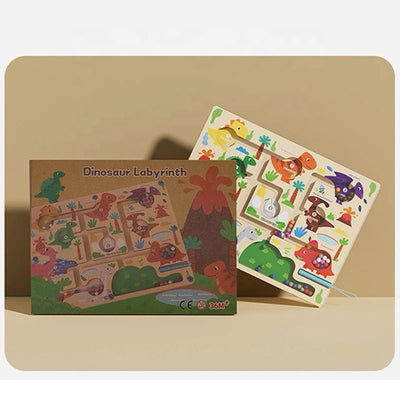 Magnetic Dinosaur Color Sorting Maze – Fine Motor Learning Toy for Hand-Eye Coordination and Pre-Writing Skills