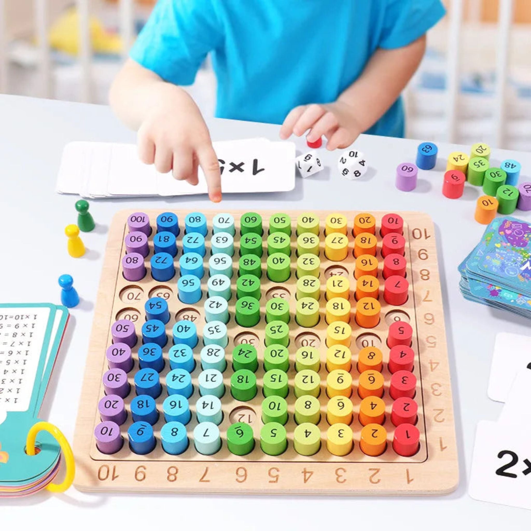 Jeu de société de multiplication Montessori