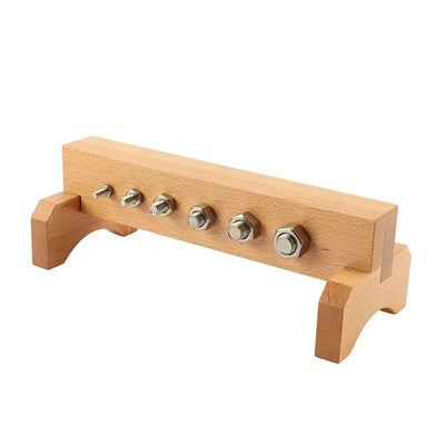 Juego de tuercas y tornillos Montessori A - Actividad de vida práctica para la motricidad fina