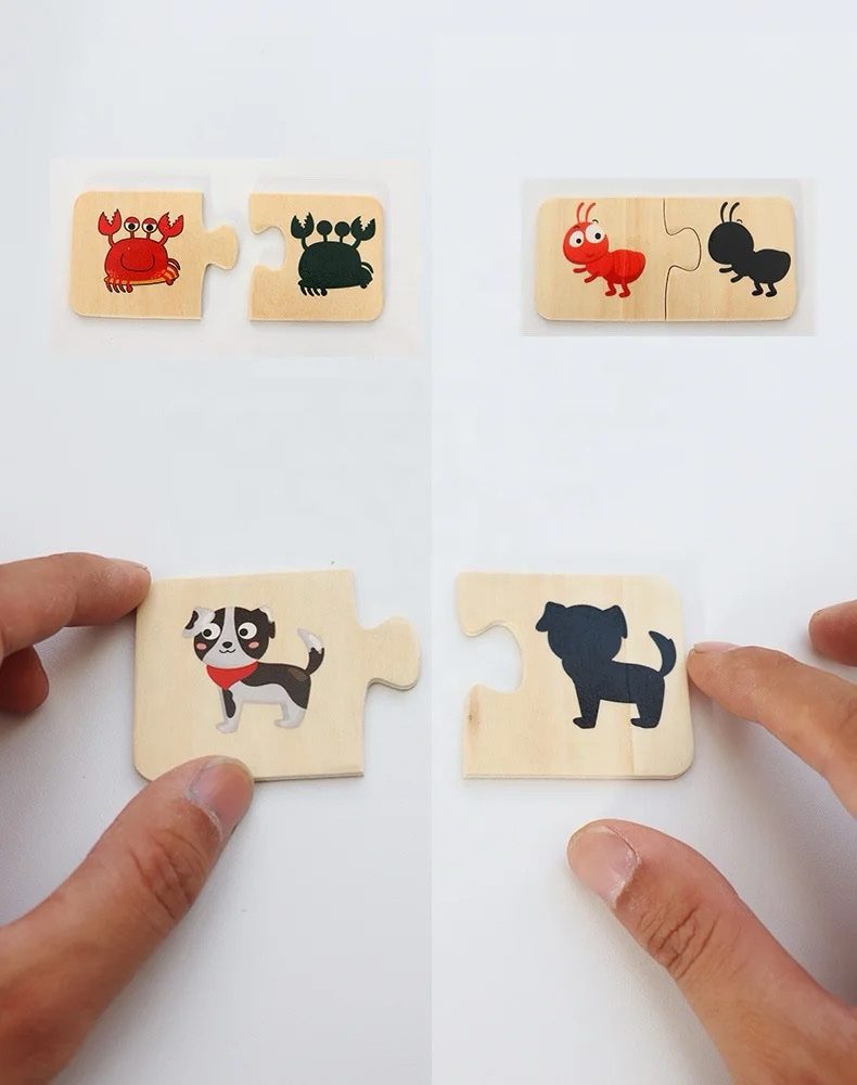 Rompecabezas de sombras – Juguete de discriminación visual y pensamiento lógico para niños pequeños