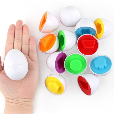 Fidtoy Montessori Smart Egg Puzzle Toy for Toddlers Shape Sorting Learning Toy