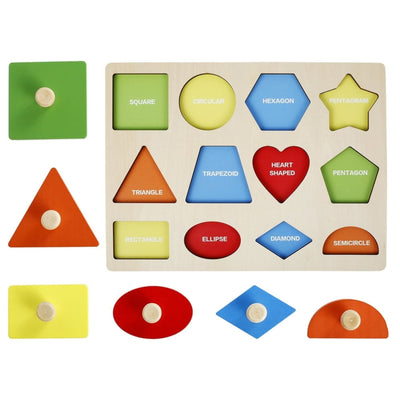Fidtoy Montessori Puzzle en bois Formes