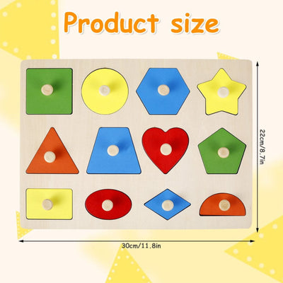 Fidtoy Montessori Puzzle en bois Formes