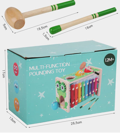 Juguete Montessori para golpear con xilófono, pesca y juego de imanes