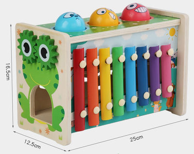 Juguete Montessori para golpear con xilófono, pesca y juego de imanes