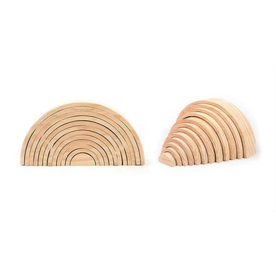 Fidtoy Natural Wooden Rainbow 12 Arches Creative Toy