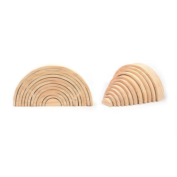 Fidtoy Natural Wooden Rainbow 12 Arches Creative Toy