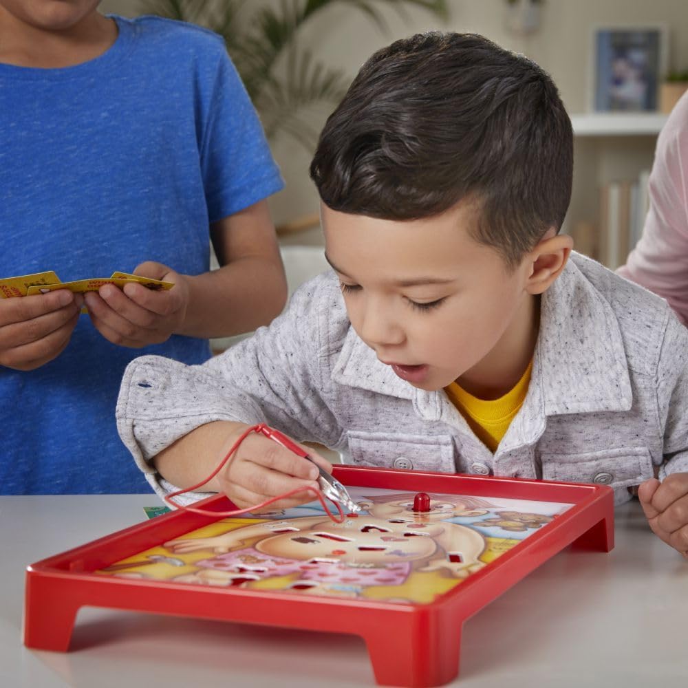 Fidtoy Doctor Buzzer Board Game Kit Plastic Skill Challenge Toy with Tweezers Cards and Funny Ailment Pieces for Kids Ages 6+