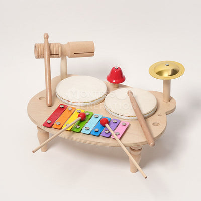 Fidtoy Ensemble de Percussion en Bois pour Enfants – Jouet Instrument de Musique 3+