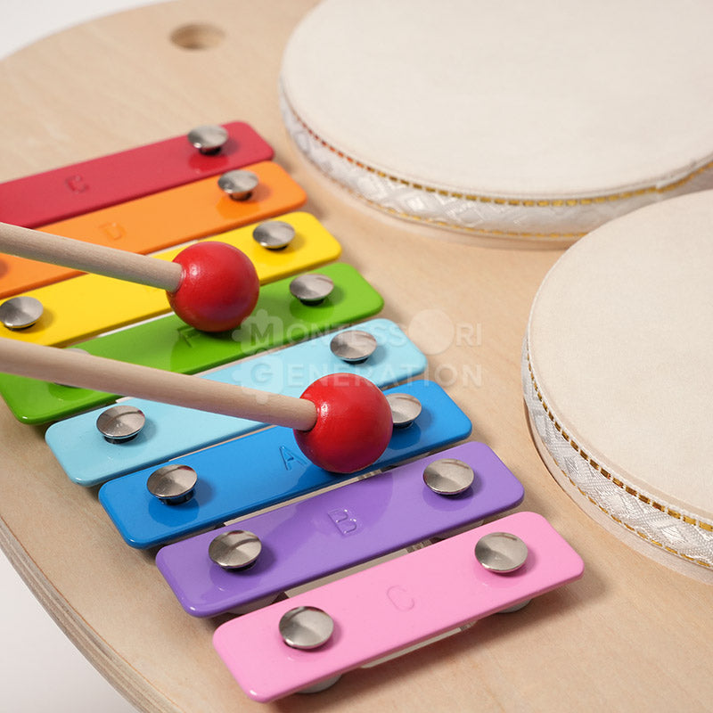 Fidtoy Ensemble de Percussion en Bois pour Enfants – Jouet Instrument de Musique 3+
