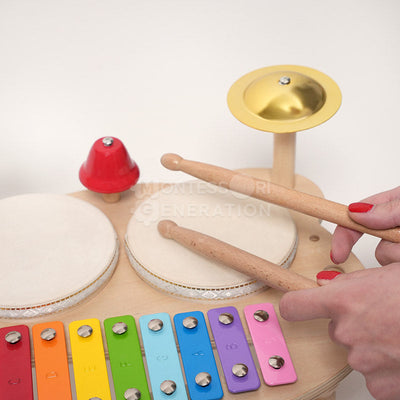 Fidtoy Ensemble de Percussion en Bois pour Enfants – Jouet Instrument de Musique 3+
