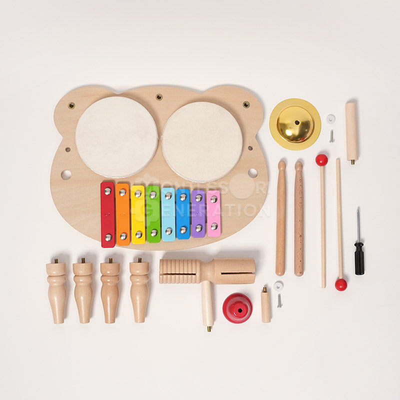 Fidtoy Ensemble de Percussion en Bois pour Enfants – Jouet Instrument de Musique 3+
