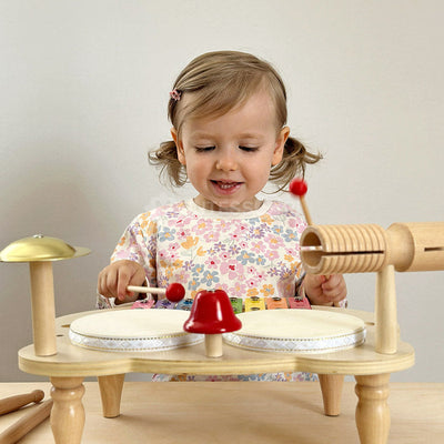 Fidtoy Ensemble de Percussion en Bois pour Enfants – Jouet Instrument de Musique 3+