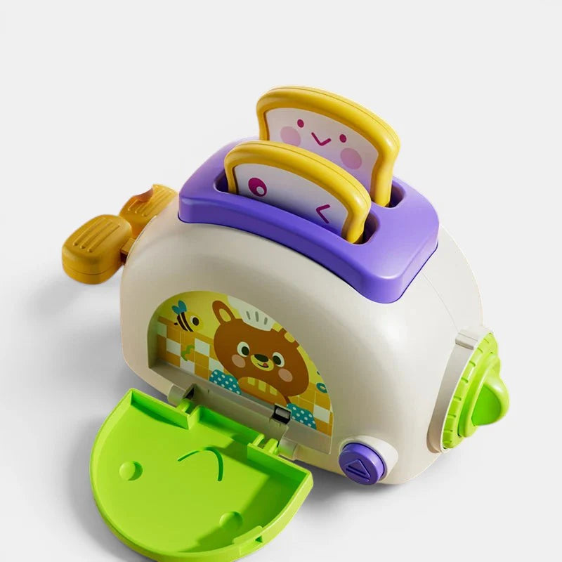 Fidtoy Montessori Toaster Busy Cube for Toddlers Sensory Fine Motor Cause Effect Learning Toy Age 12M+