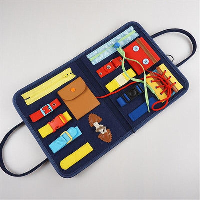 Fidtoy Portable Felt Busy Board for Toddlers Fine Motor Skills Travel Toy