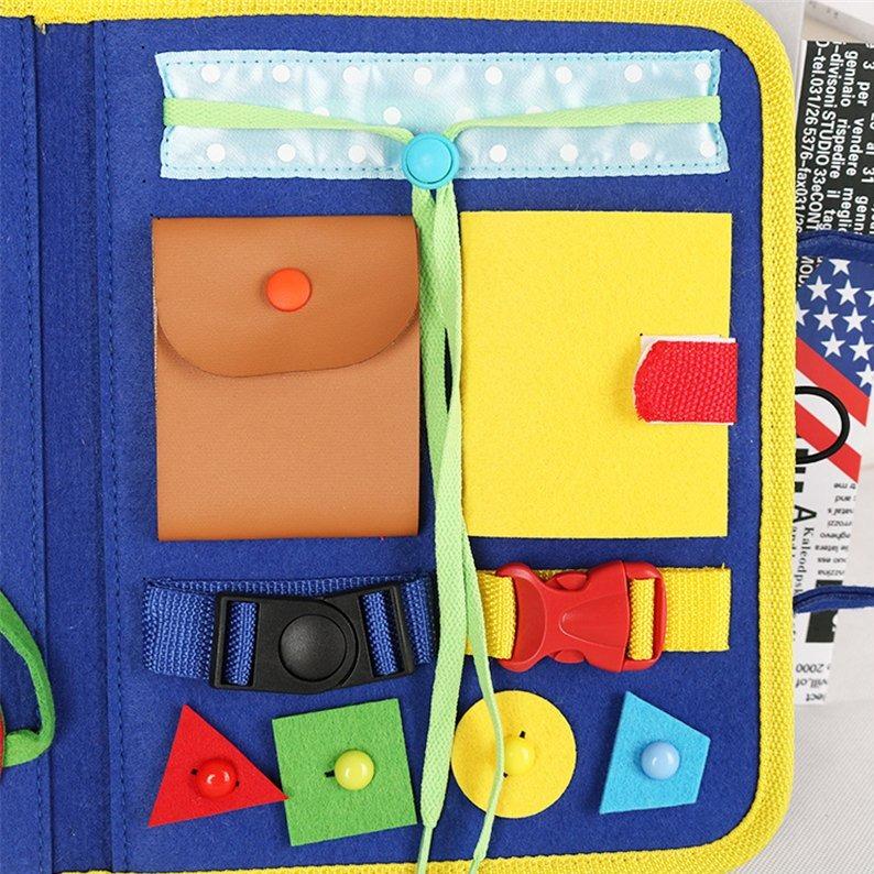 Fidtoy Portable Felt Busy Board for Toddlers Fine Motor Skills Travel Toy