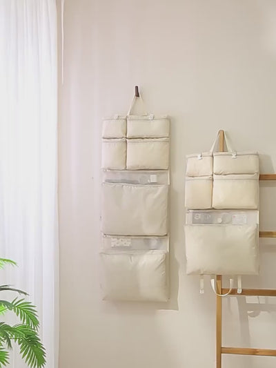 Foviel W1 Fold-Out Travel Wardrobe | 8-Compartment Hanging Organizer