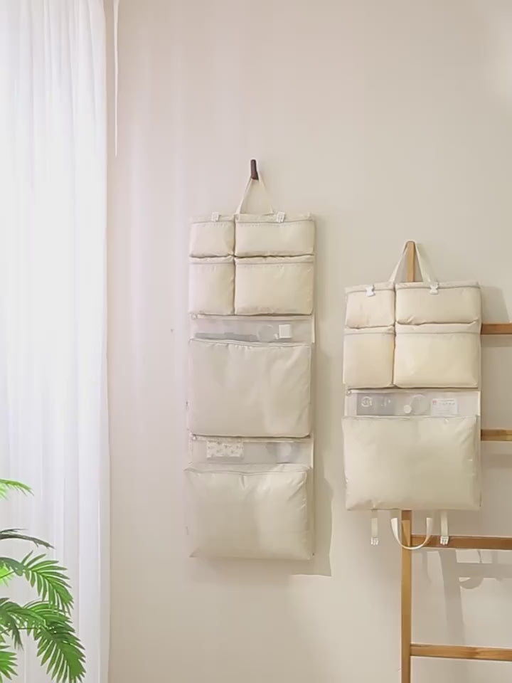 Foviel W1 Fold-Out Travel Wardrobe | 8-Compartment Hanging Organizer