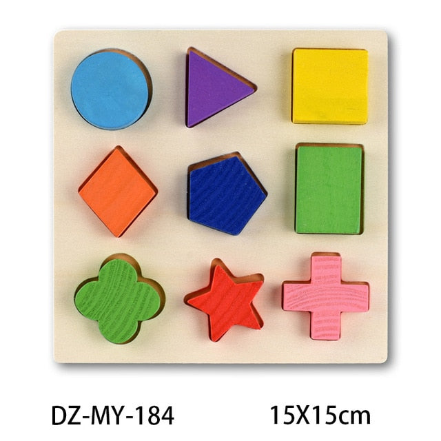 Fidtoy Wooden Vehicle Puzzle for Toddlers – Educational Learning Toy