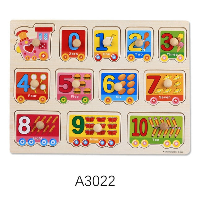 Fidtoy Wooden Vehicle Puzzle for Toddlers – Educational Learning Toy