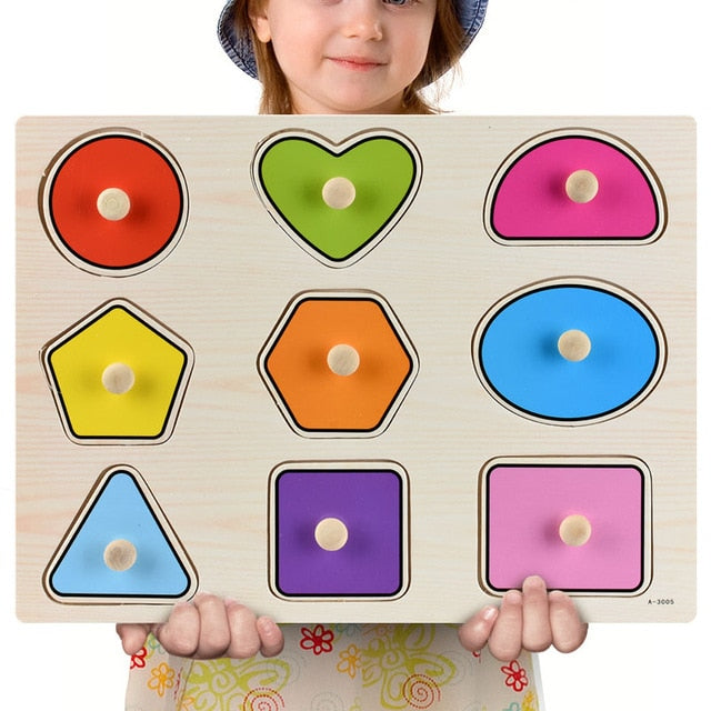 Fidtoy Wooden Vehicle Puzzle for Toddlers – Educational Learning Toy