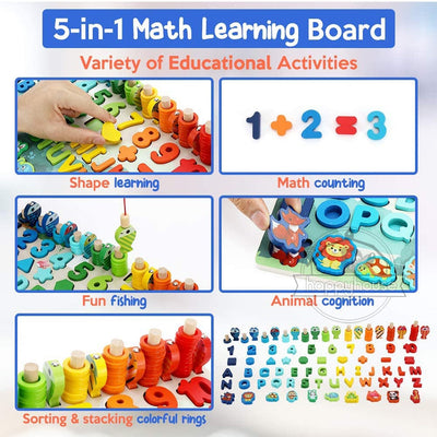 Fidtoy Juguetes Educativos de Madera Montessori para Niños