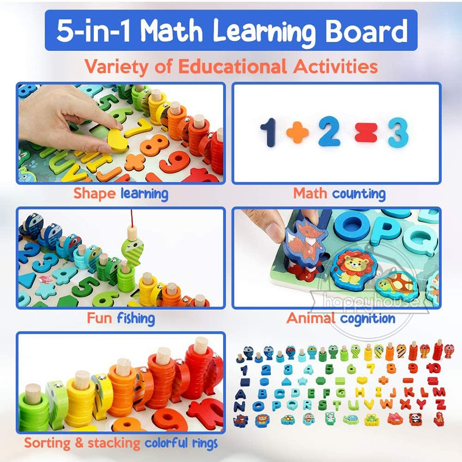 Fidtoy Juguetes Educativos de Madera Montessori para Niños