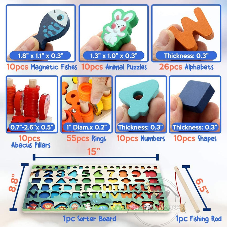 Fidtoy Juguetes Educativos de Madera Montessori para Niños