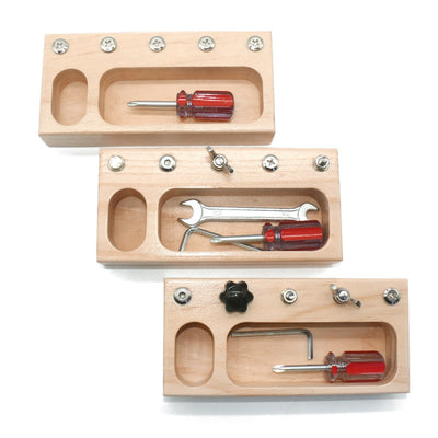Fidtoy Montessori Screwdriver Busy Board for Toddlers – Fine Motor Skill Toy