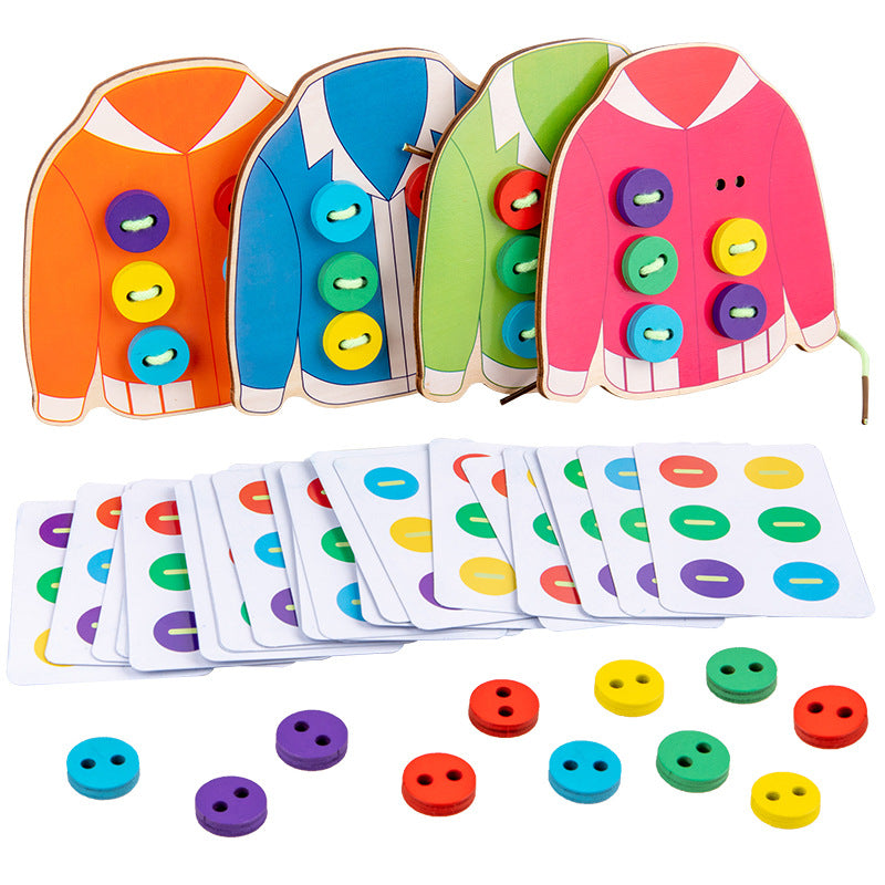 Jouet à coudre en bois Montessori