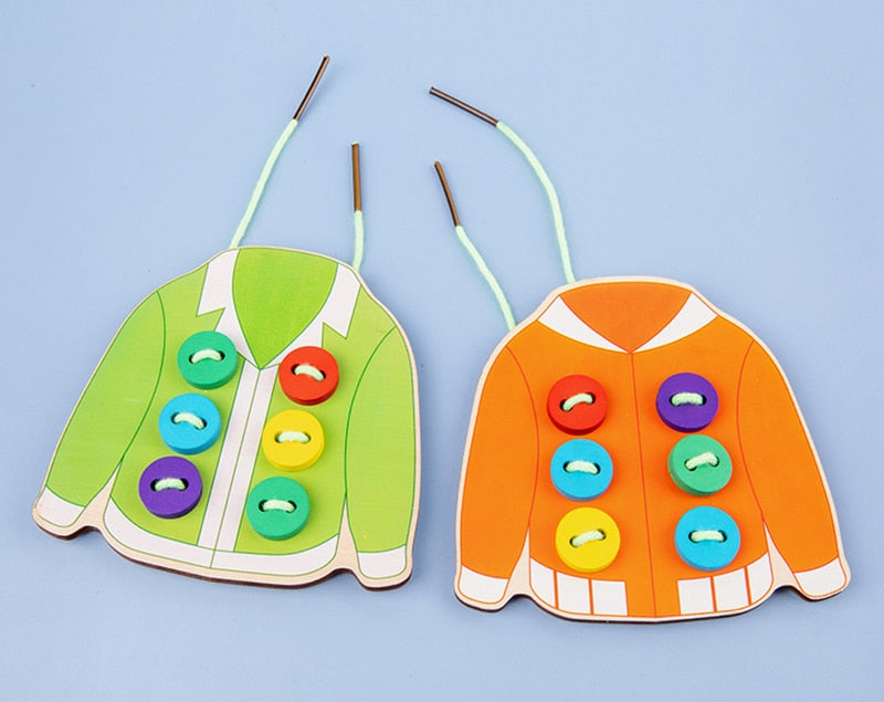 Jouet à coudre en bois Montessori