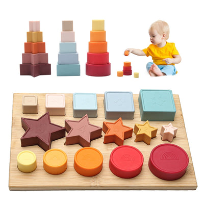 Jouet de construction Montessori en silicone souple