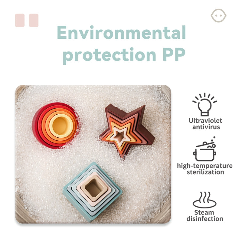 Jouet de construction Montessori en silicone souple