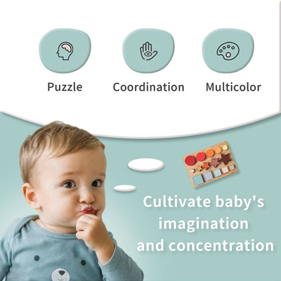 Jouet de construction Montessori en silicone souple
