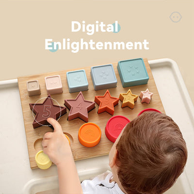 Jouet de construction Montessori en silicone souple