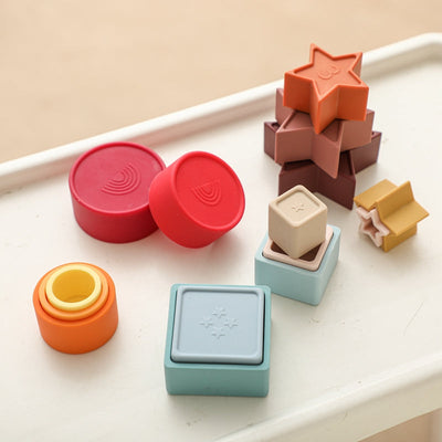 Jouet de construction Montessori en silicone souple