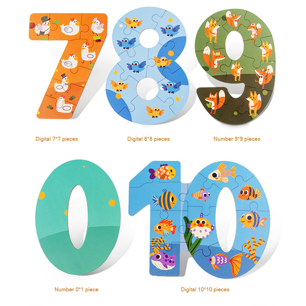 Abcs & 123s Educational  Montessori Puzzle - Eco-Friendly