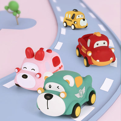 Montessori Soft Rubber Animal Inertia Car