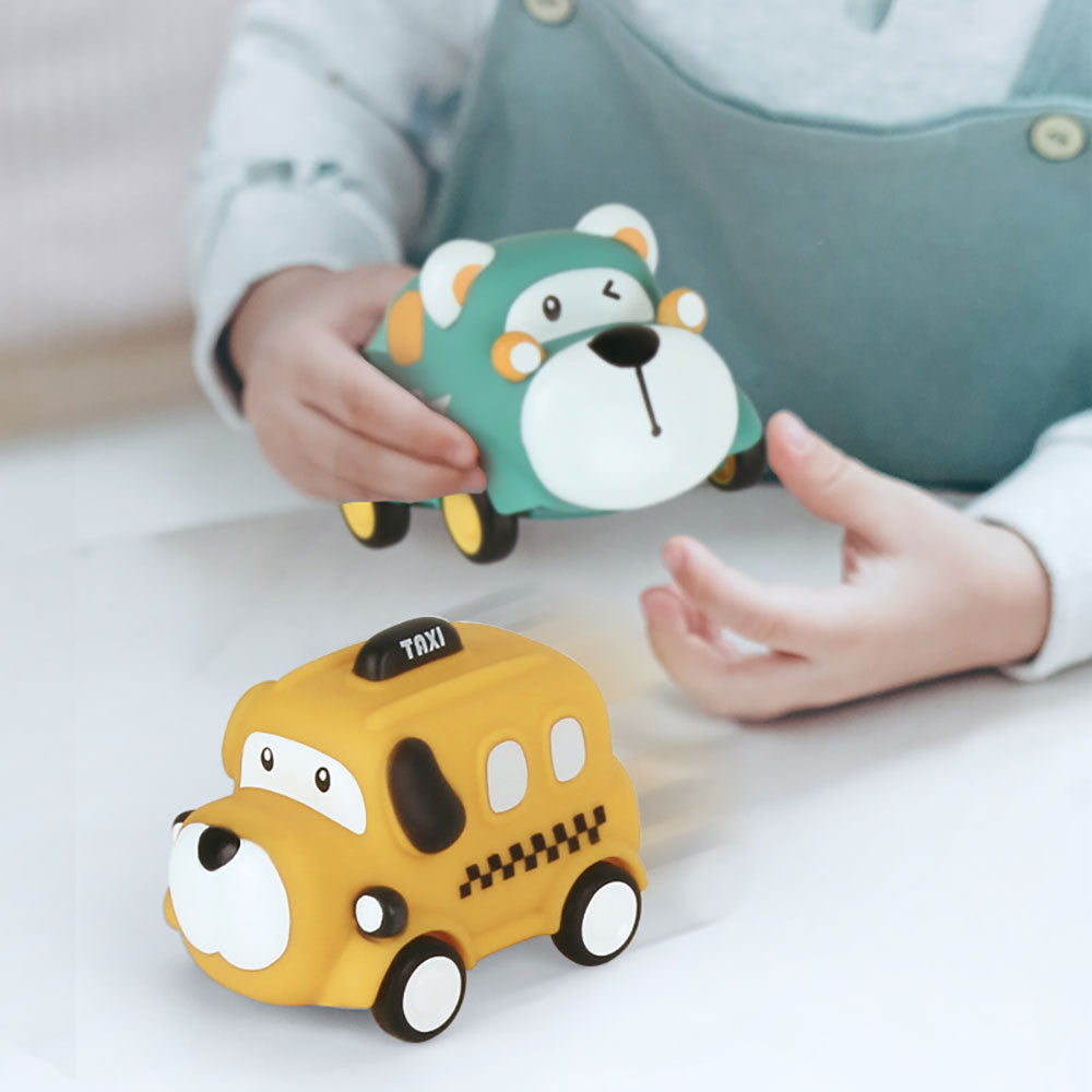 Montessori Soft Rubber Animal Inertia Car
