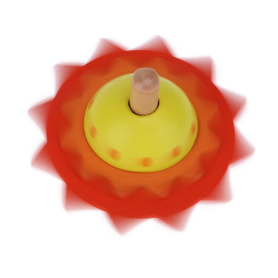 Fidtoy Trompos de madera con forma de flor para niños mayores de 2 años