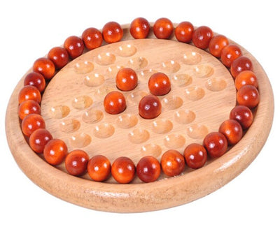 Fidtoy Solitaire Wooden Strategy Game Puzzle for Kids & Family