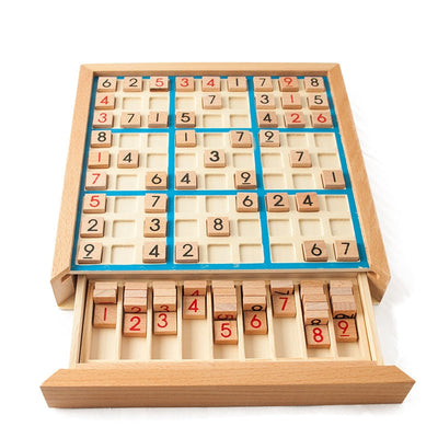 Fidtoy Jeu de société logique Sudoku en bois pour enfants et toute la famille